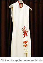 Wedding Cheongsam of Quilted Silk