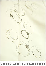 Gown with circular motiffs